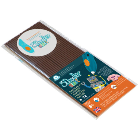 3Doodler Start Eko Filamentas | 2.5mm | 24 vnt. | Kavos ruda