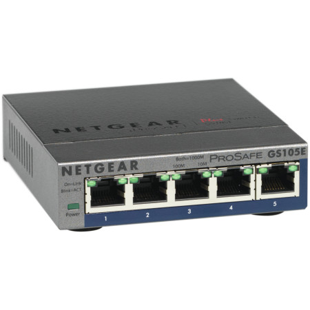 Netgear GS105E 5 prievadų nesuprantamas jungiklis
