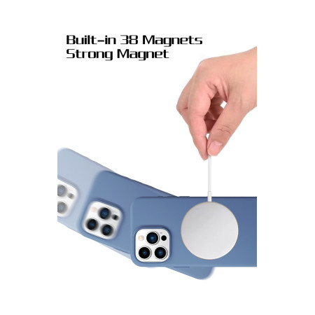 HDD Silikoninis Dėklas MagSafe Apple iPhone 17 Pro Max Tamsiai Pilkas