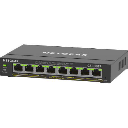 Netgear GS308EP-100PES 8 prievadų PoE+ jungiklis