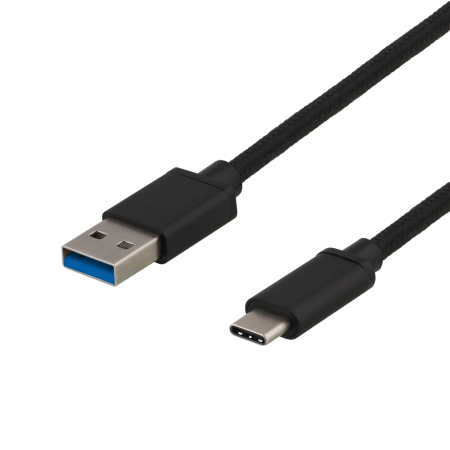 Deltaco USBC-1152 1m 3A 60W Juodas USB Laidas