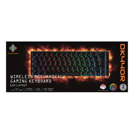 Deltaco DK440R Belaidė Mechaninė Žaidimų Klaviatūra - Juoda