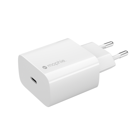 Mophie 30W GaN USB-C sieninis adapteris (baltas)