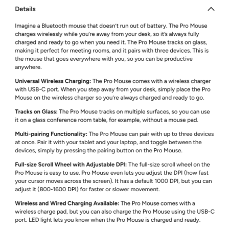 ZAGG Pro Mouse - Belaidė pelė su belaidžiu įkrovimo padu