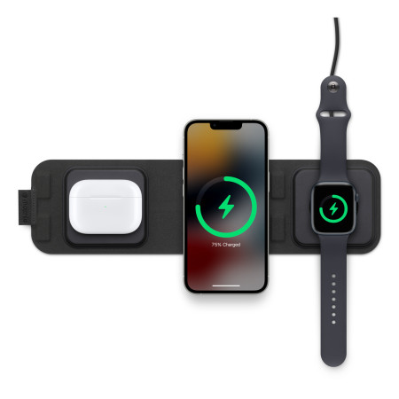 Mophie Snap+ 3in1 Kelioninis Įkroviklis MagSafe (juodas)