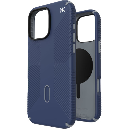 Speck Presidio2 Grip ClickLock & MagSafe dėklas iPhone 16 Pro Max, mėlynas