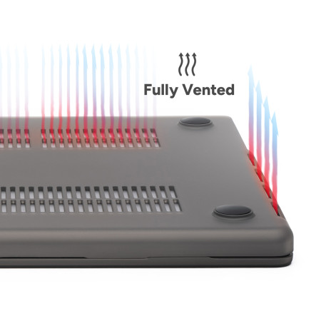 ZAGG Hardshell apsauginis dėklas MacBook Air 13" M2 (2022) / M3 (2024) / M4 (2025) (rūkas)