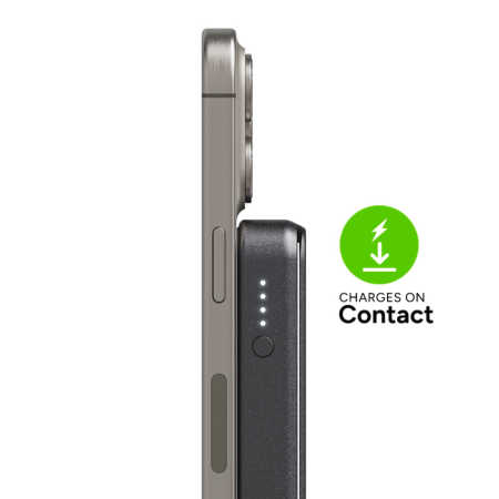 mophie Essentials Magnetinė belaidė nešiojama baterija 10000mAh Juoda