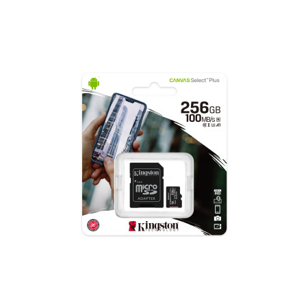 Kingston microSDXC Canvas Select Plus 256GB 100R/85W Class 10 UHS-I