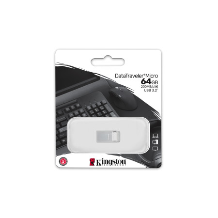 KINGSTON DataTraveler Micro USB atmintukas 64 GB