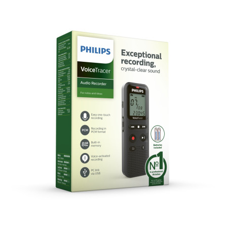 Philips DVT1160 8GB diktofonas su USB