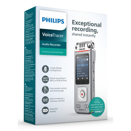 Philips DVT4115 8GB diktofonas su USB ir kortelių slotu