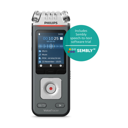 Philips DVT6115 8GB diktofonas su USB ir kortelių slotu