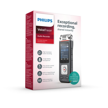 Philips DVT6115 8GB diktofonas su USB ir kortelių slotu