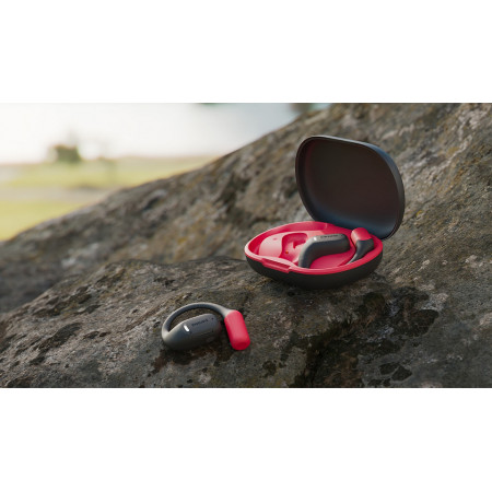 Philips TAA6709BK/00 Bevielės ausinės su mikrofonu, juoda/raudona