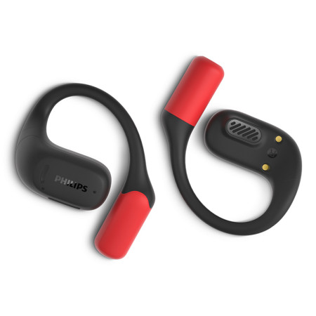 Philips TAA6709BK/00 Bevielės ausinės su mikrofonu, juoda/raudona