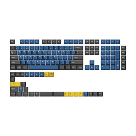 Keychron Double Shot Cherry PBT Klaviatūros Mygtukų Rinkinys | Blue Black Yellow