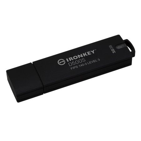 Kingston IronKey D500S 32GB USB atmintinė su FIPS 140-3 sertifikatu
