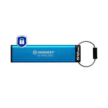 Kingston IronKey Keypad 200 512GB USB-C su AES šifravimu