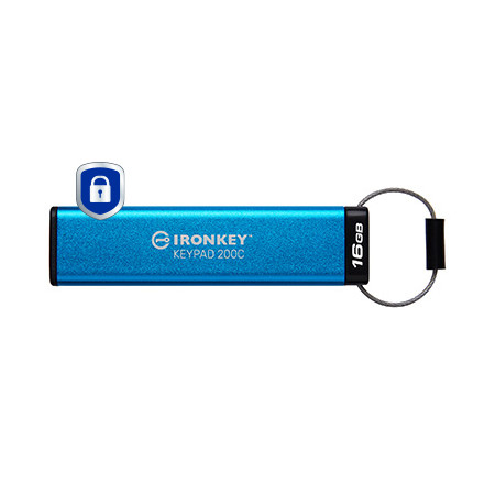 Kingston IronKey Keypad 200 16GB USB-C su AES šifravimu