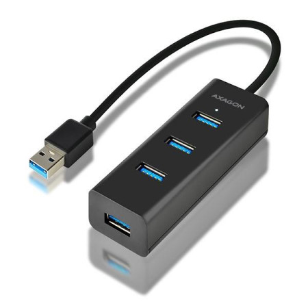 USB 3.0 4 prievadų įkrovimo HUB (0.3 m) AXAGON