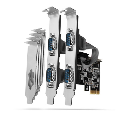 PCIe tinklo plokštė 4 prievadai 250Kbps AXAGON