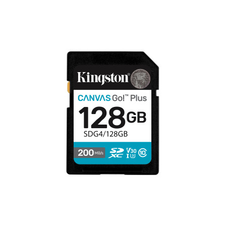 Kingston Canvas Go! Plus 128 GB SDXC UHS-I Klasės 10