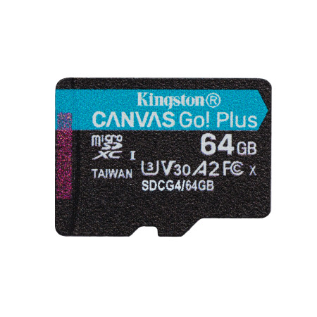 Kingston Technology Canvas Go! Plus 64 GB MicroSD UHS-I Klasės 10