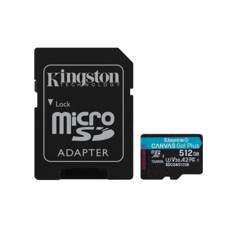 Kingston Technology Canvas Go! Plus 512 GB MicroSD UHS-I Klasės 10