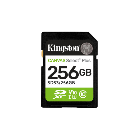 Kingston Canvas Select Plus 256 GB SD kortelė