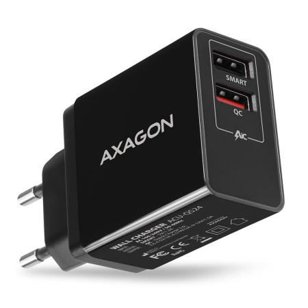 AXAGON MOBILE CHARGER WALL USB 24W/2PORT ACU-QS24