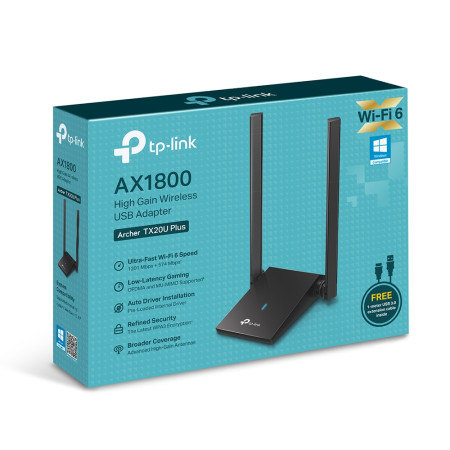 TP-Link Archer TX20U Plus WLAN adapteris 1800 Mbit/ai
