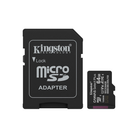 Kingston Technology Canvas Select Plus Gen3 64 GB MicroSDXC UHS-I Klasės 10