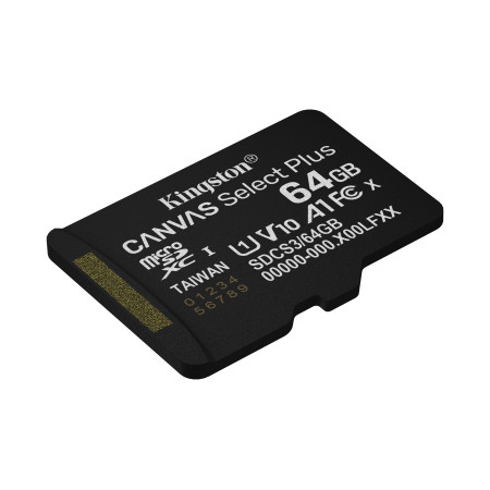 Kingston Technology Canvas Select Plus Gen3 64 GB MicroSDXC UHS-I Klasės 10