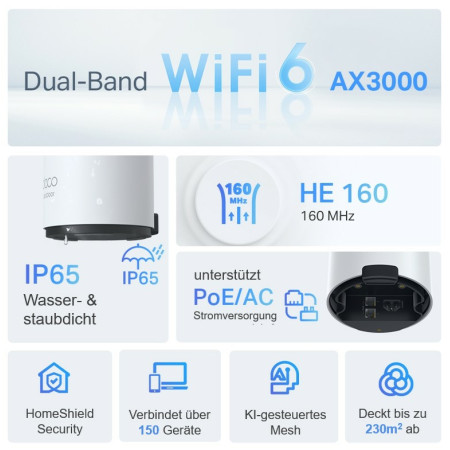 TP-Link Deco X50-Outdoor Dviguba juosta Wi-Fi 6