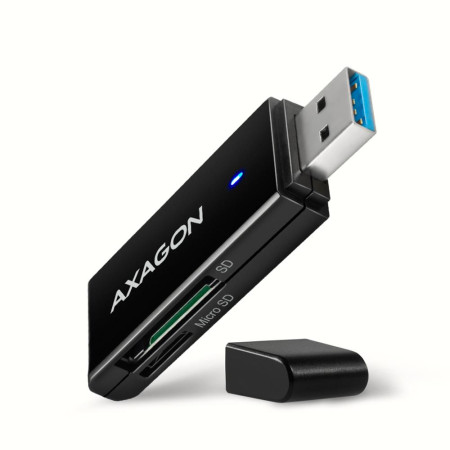 Axagon USB 3.2 Atminties Kortelių Skaitytuvas