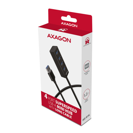 Axagon HUE-M1AL USB 3.2 Gen 1 šakotuvas