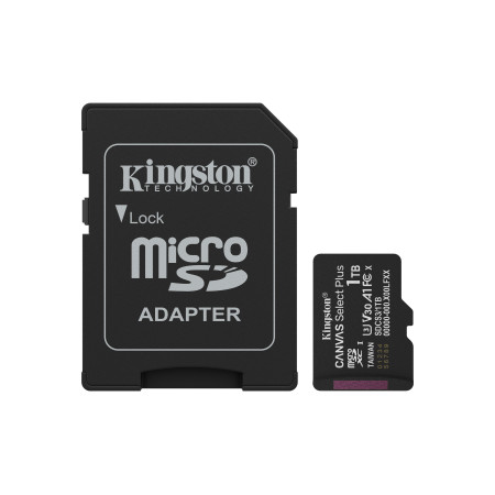 Kingston Canvas Select Plus Gen3 1 TB MicroSDXC UHS-I Klasės 10