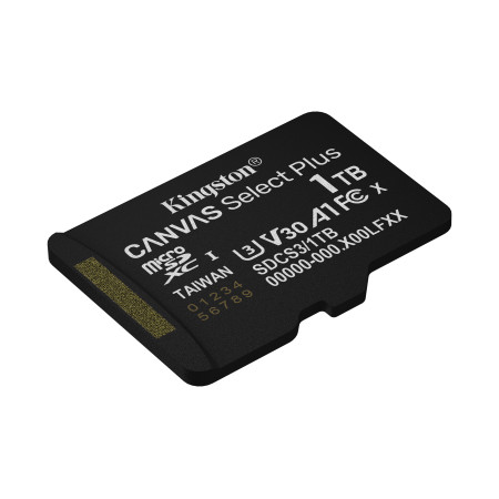Kingston Canvas Select Plus Gen3 1 TB MicroSDXC UHS-I Klasės 10