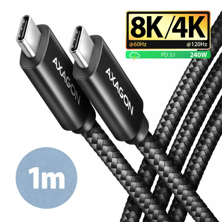 Axagon BUCM4X-CM10AB USB kabelis USB4 Gen 3x2 1 m
