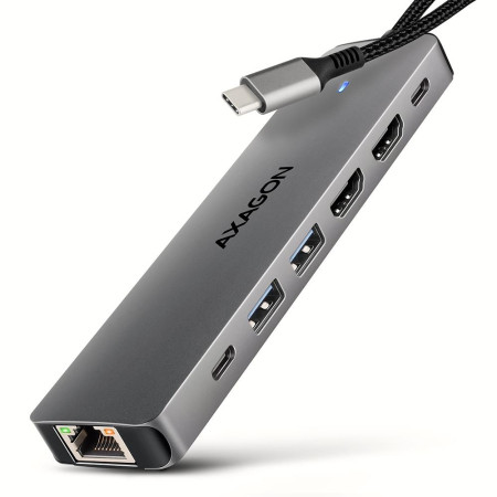 USB-C I/O HUB 7in1 DUAL 4K/0.15m AXAGON