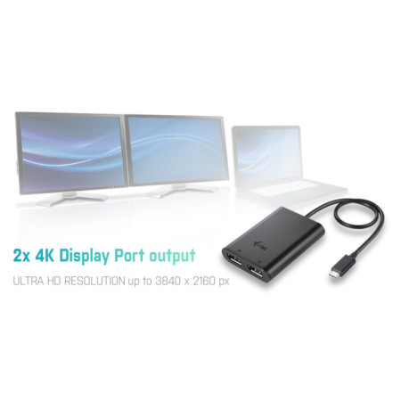 i-tec USB-C Dual Display Port Video Adapter