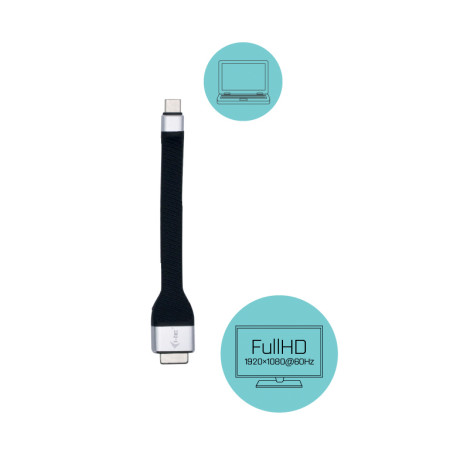 i-tec USB-C į VGA plokščias vaizdo adapteris 60Hz 1x VGA Full HD 1920x1080p