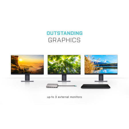 i-tec USB-C Metal Nano Docking Station 3x Display 2x DP 1x HDMI LAN Audio 100W