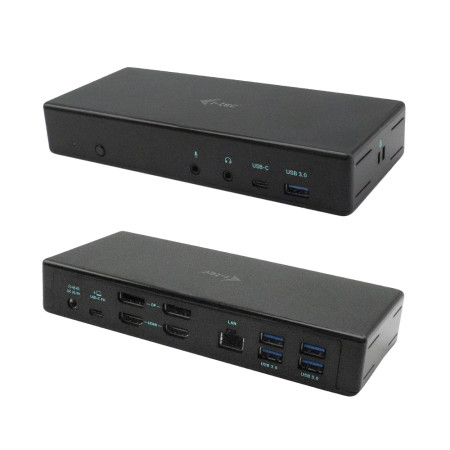 i-tec USB-C Quattro 4x Display Docking Station 2x DP 2x HDMI LAN Audio 85W
