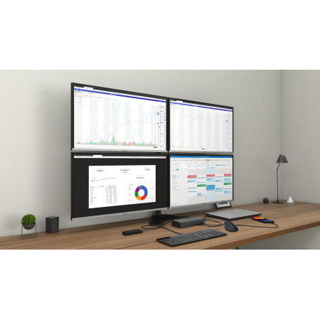 i-tec USB-C Quattro 4x Display Docking Station 2x DP 2x HDMI LAN Audio 85W