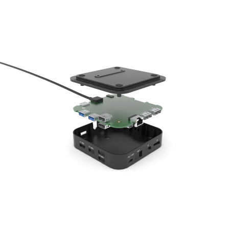 i-tec USB-C Dviejų Ekranų Dokavimo Stotis 2x DP LAN AUDIO 100 W