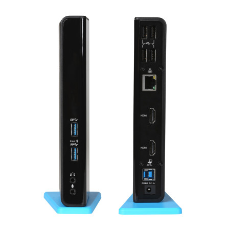 i-tec USB 3.0 / USB-C Dviejų HDMI Dokavimo Stotis 2x HDMI LAN Audio 6x USB