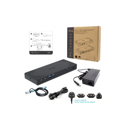 i-tec USB 3.0 / USB-C dvigubos ekrano dokų stotis Gen.2