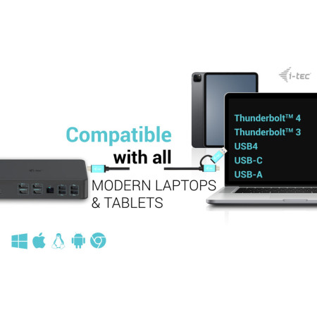 i-tec USB 3.0 / USB-C / Thunderbolt 2x 4K Docking Station